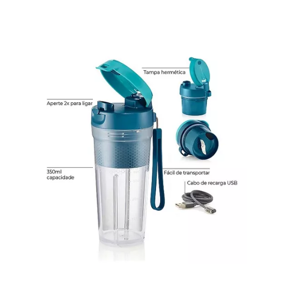 Tupperware Mixer Urbanmax Portátil 350ml Recarregável
